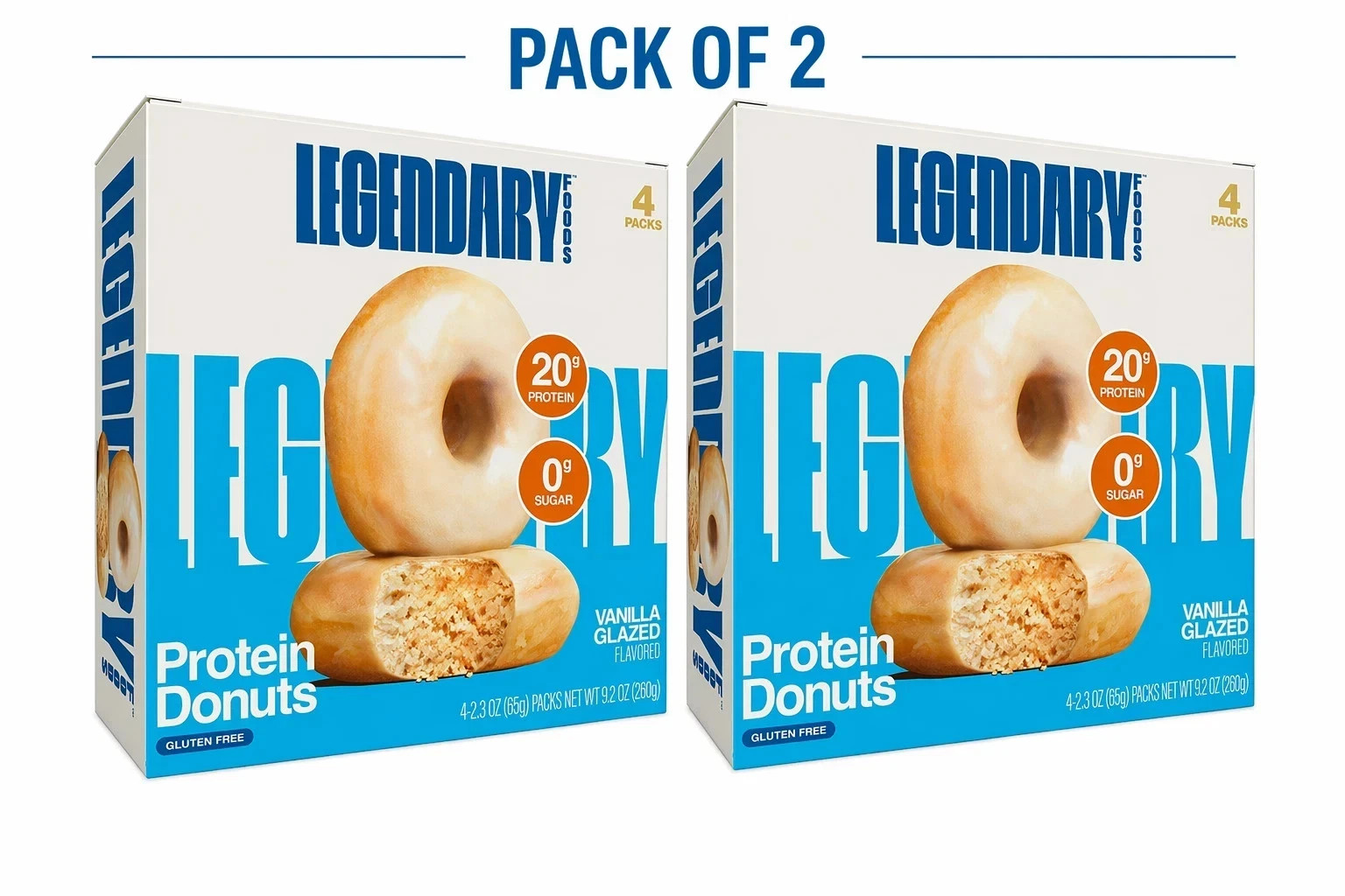 Legendary Foods - Protein Donuts Vanilla Glazed 9.2oz/4ct Legendary Foods - Protein Donuts Vanilla Glazed 9.2oz/4ct