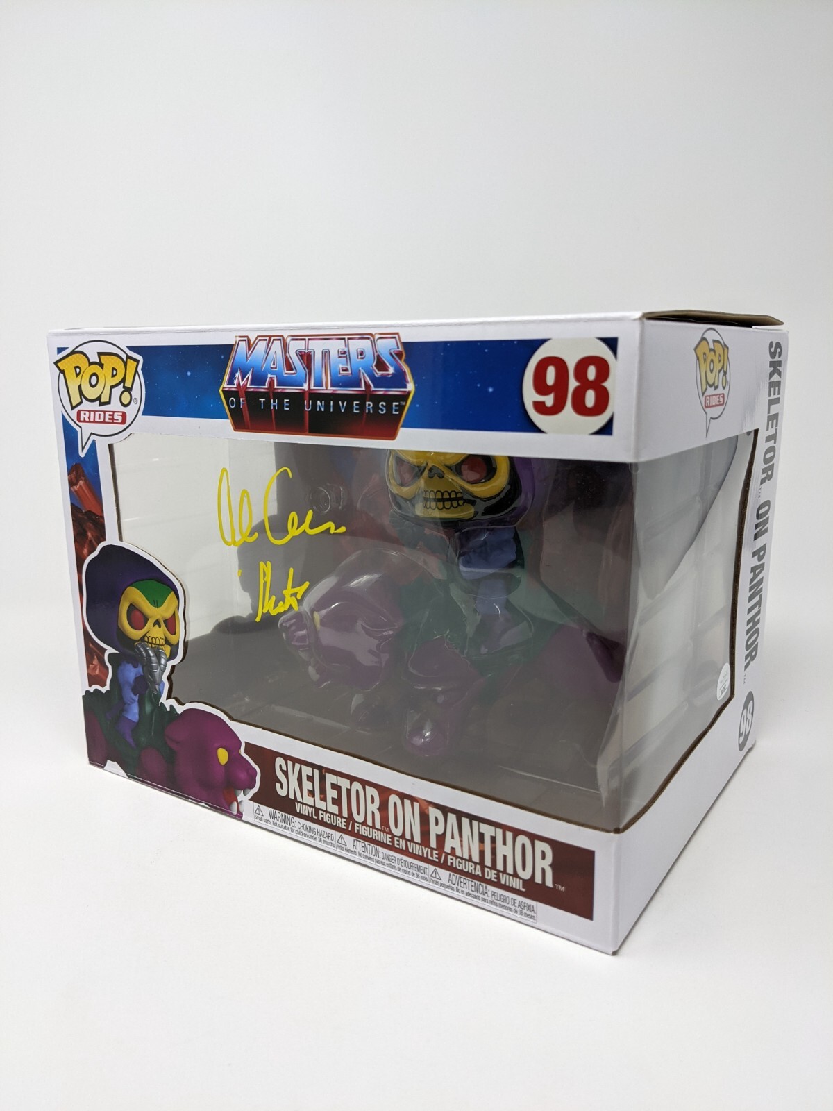Alan Oppenheimer MOTU Skeletor on Panthor #98 Signed Large Funko Pop JSA Auto