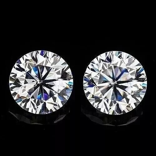 2 Pcs Lab-Grown 3.00 Ct CVD Diamond 9.50 mm Round D, IF Clarity, Certified Loose