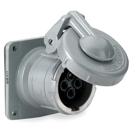 Hubbell Wiring Device-Kellems Hbl460rs2w Watertight Pin & Sleeve Receptacle, 60 Hubbell Wiring Device-Kellems Hbl460rs2w Watertight Pin & Sleeve Receptacle, 60