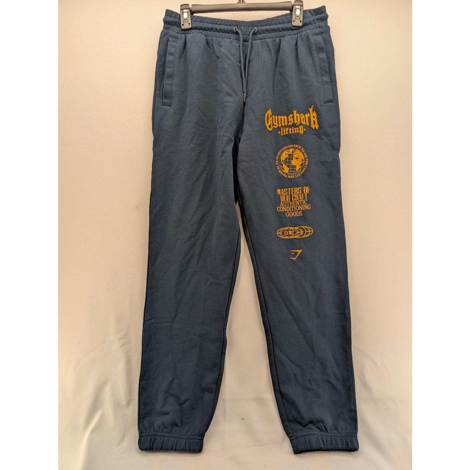 NWT Gymshark Men\'s Global Lifting Oversized Essential  Joggers in Blue sz Medium