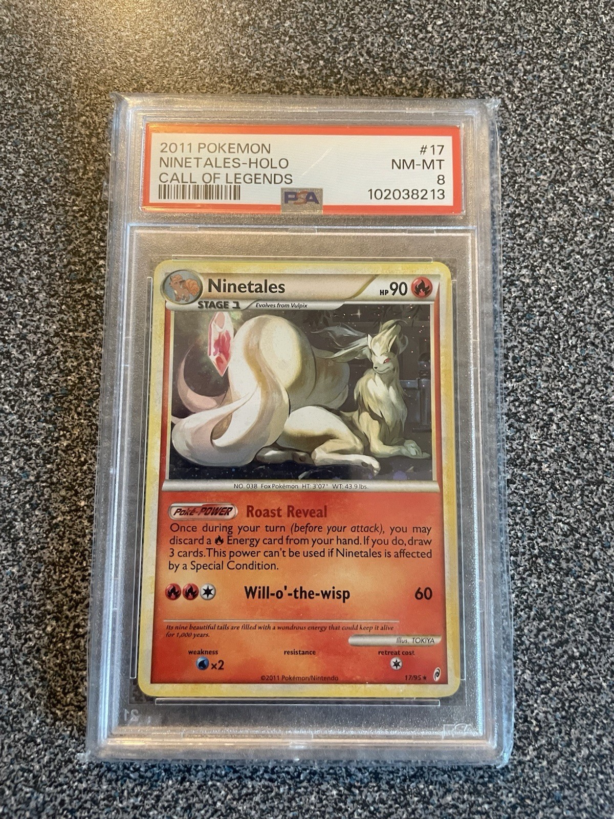 Pokémon TCG Ninetales Call of Legends 17/95 Holo PSA 8 Low Pop