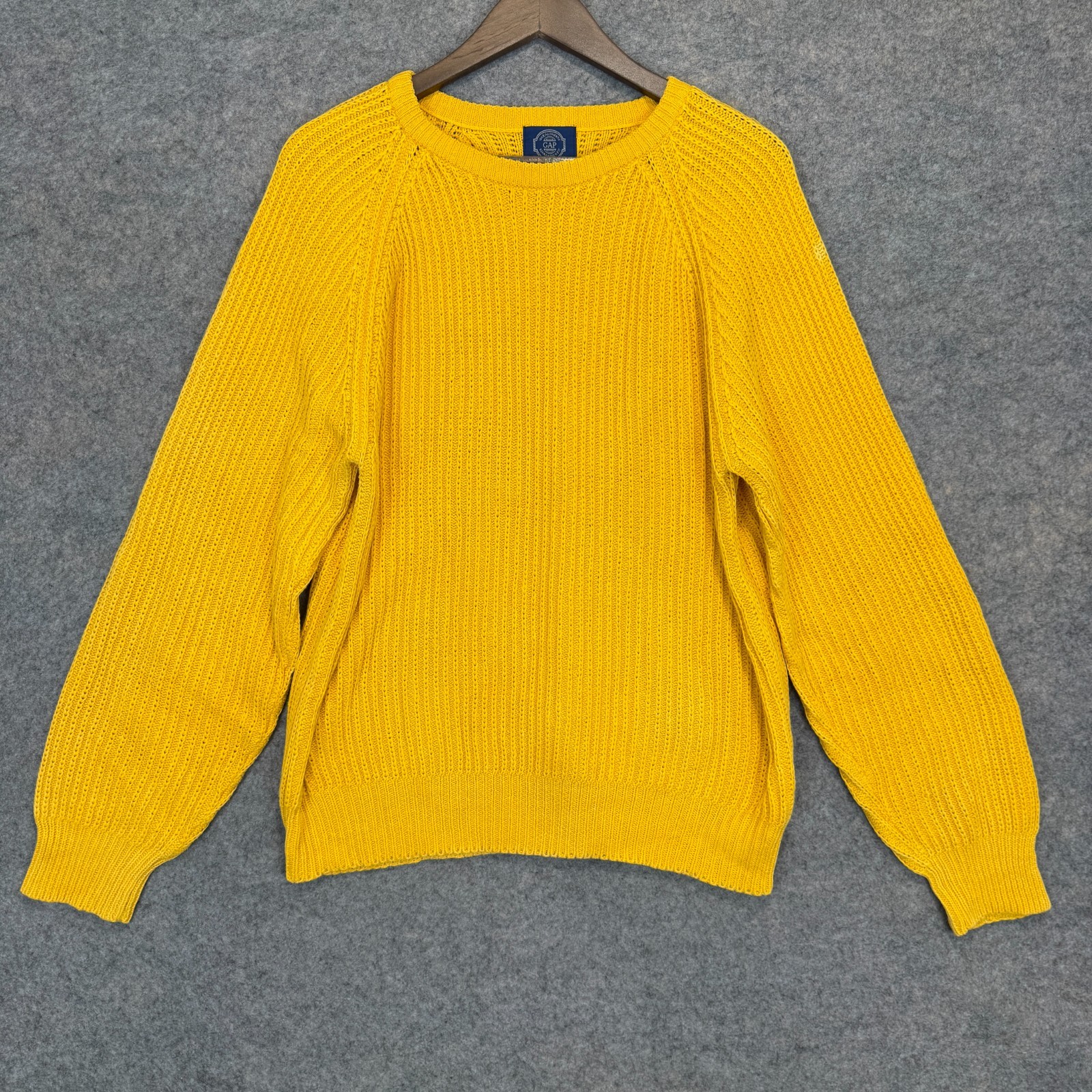 Vintage GAP Chunky Waffle Knit Fisherman Sweater Mens Large Crewneck 90s Y2K Vintage GAP Chunky Waffle Knit Fisherman Sweater Mens Large Crewneck 90s Y2K