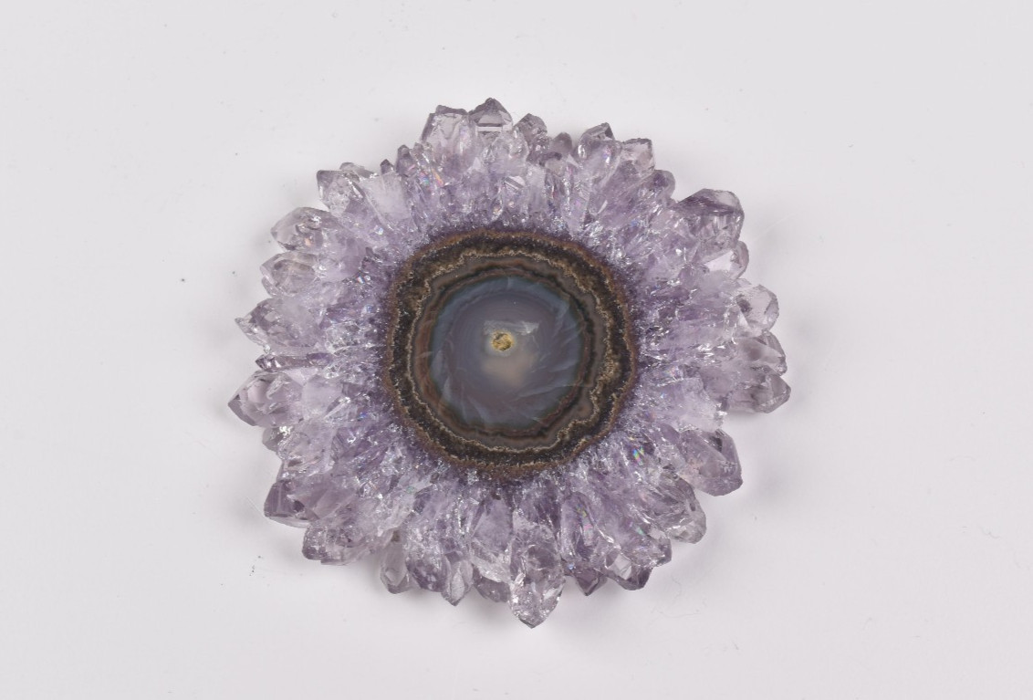 Amethyst Stalactite Slice from Uruguay 4.6 cm # 21985 Amethyst Stalactite Slice from Uruguay 4.6 cm # 21985