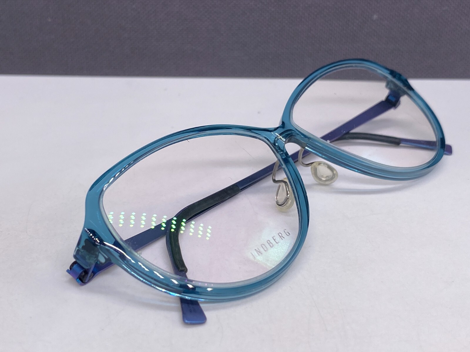 Lindberg Eyeglasses Frames woman Round Blue Panto Oval Titanium 1147 Full Rim
