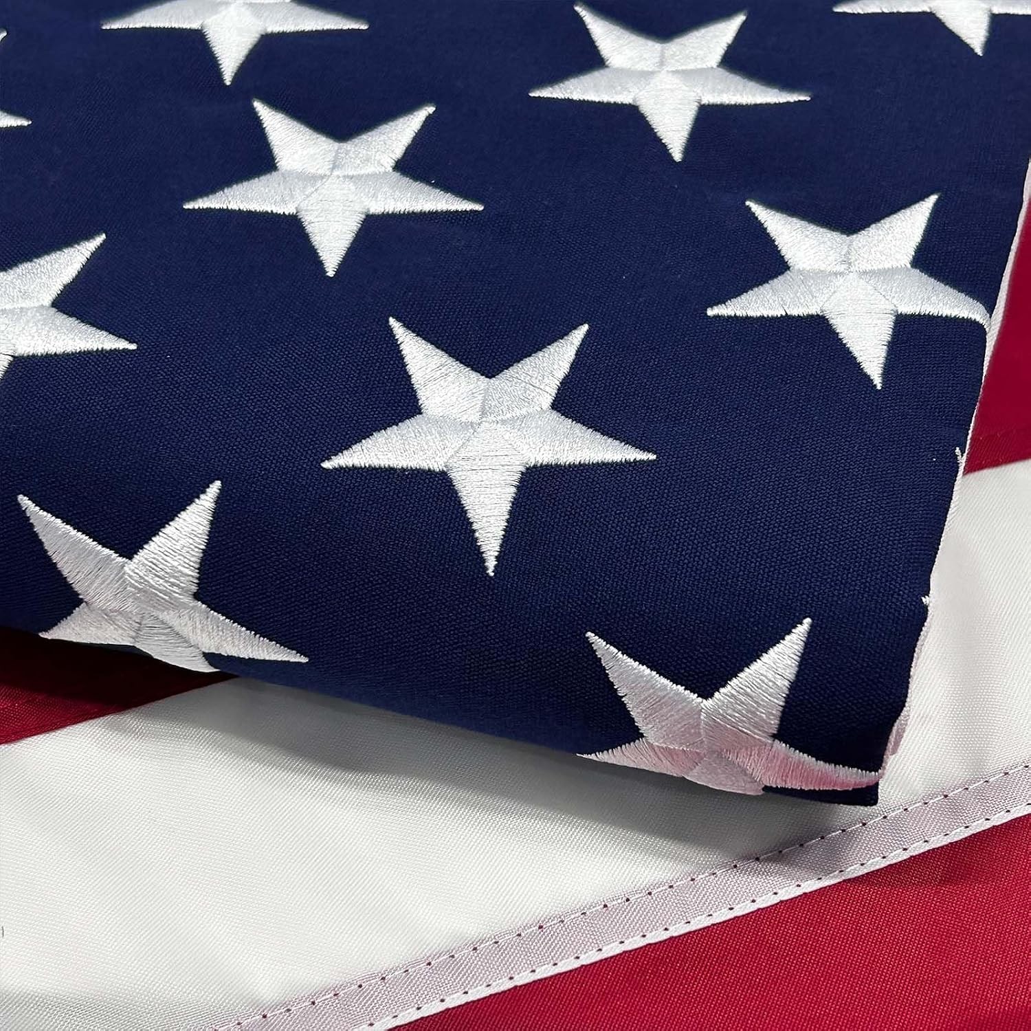 AMZFLAG Cotton American Flag 2x3 ft Embroidered Soft Cloth US Flags for 250th An