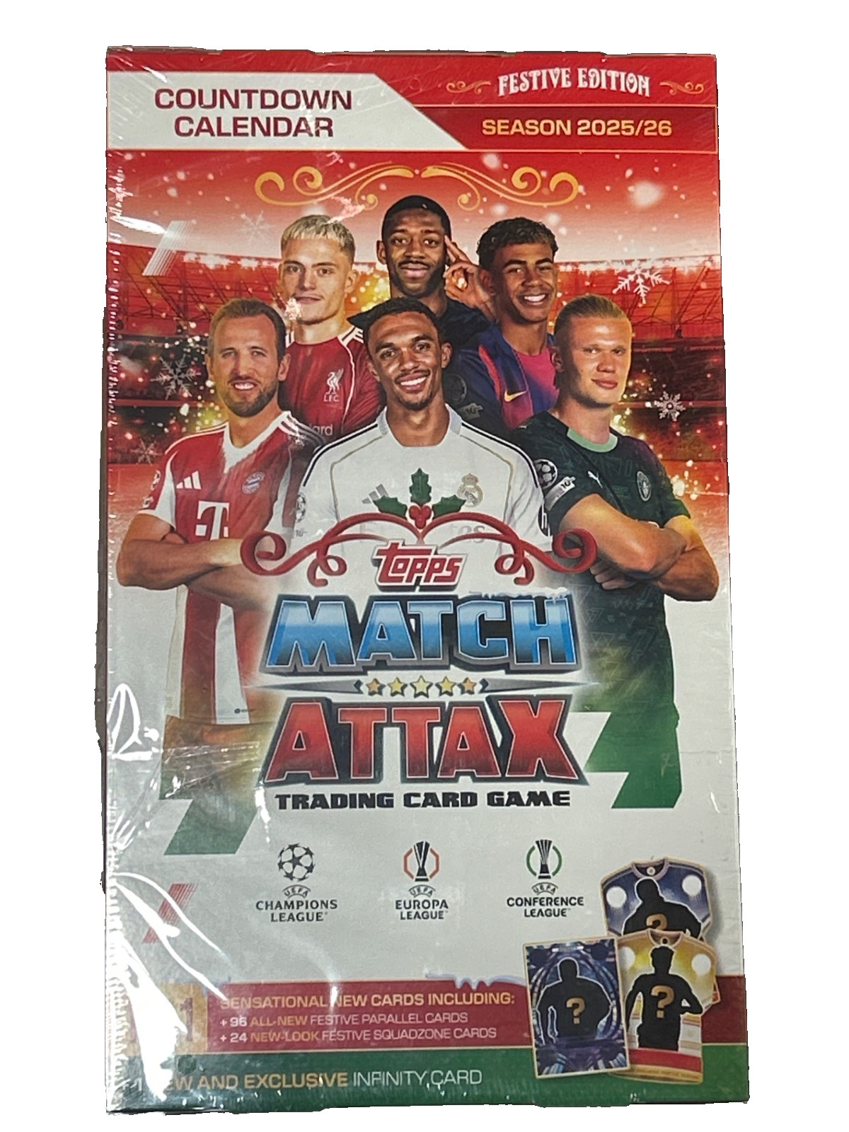 Topps Match Attax 2025/26 Countdown Calendar Festive Edition Trading Cards Box