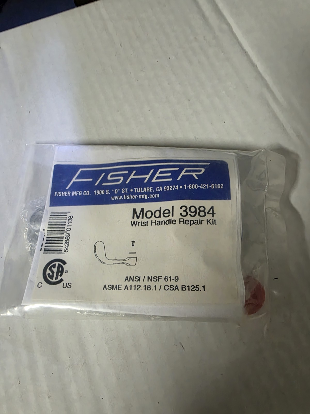Fisher Handle Wrist Kit 3984 - Genuine OEM Replacement Part Fisher Handle Wrist Kit 3984 - Genuine OEM Replacement Part