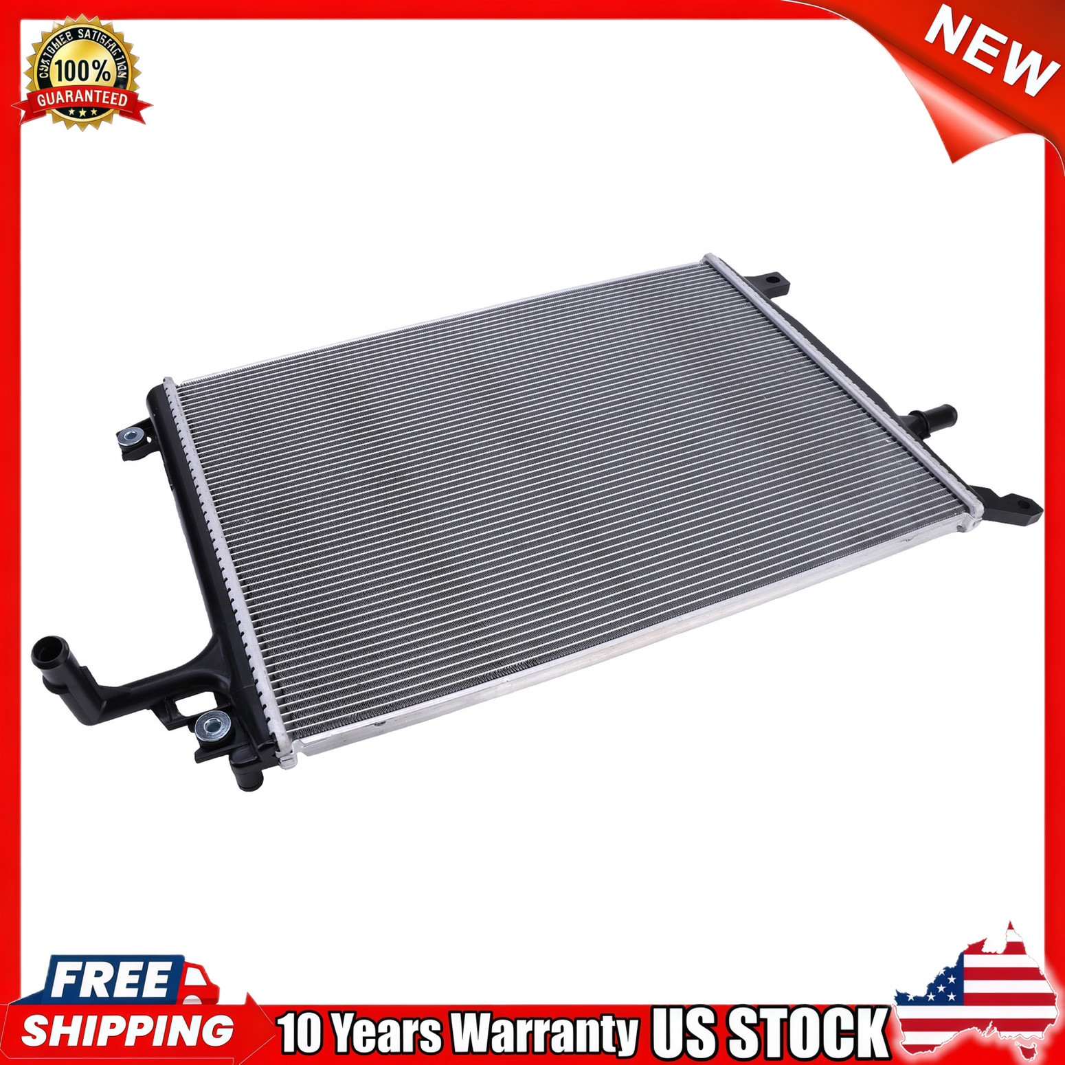 For Jeep Wrangler 2018-2024 L4 2.0L A-Premium Radiator w/Transmission Oil Cooler