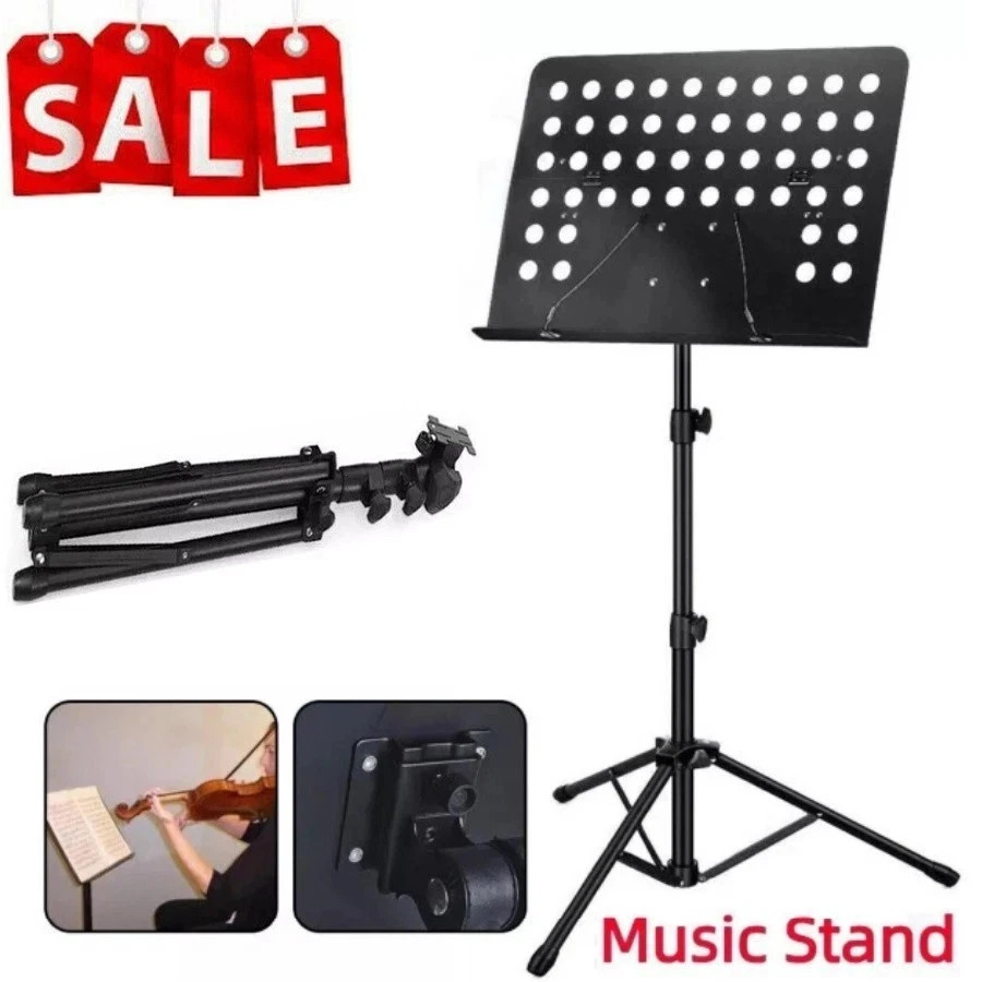 Music Stand-Metal Professional Portable Perforated Music Stand Adjustable