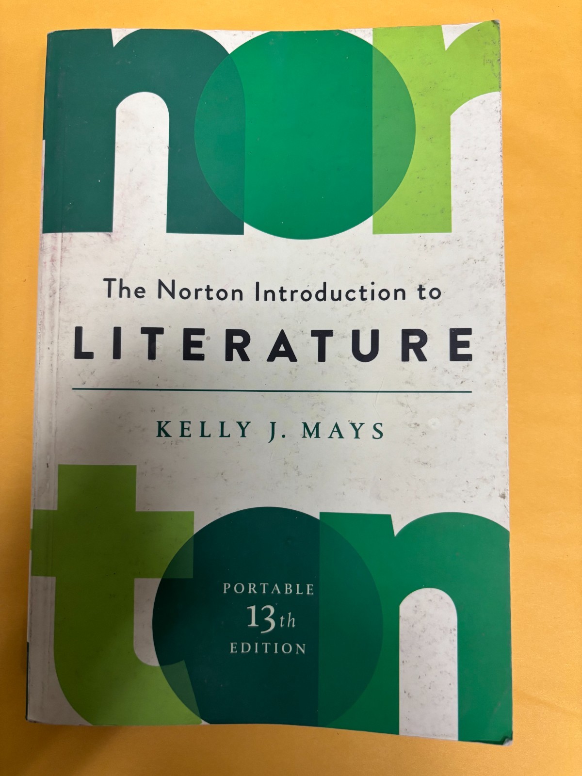 The Norton Introduction to Literature - Paperback by Mays - Good Condition The Norton Introduction to Literature - Paperback by Mays - Good Condition
