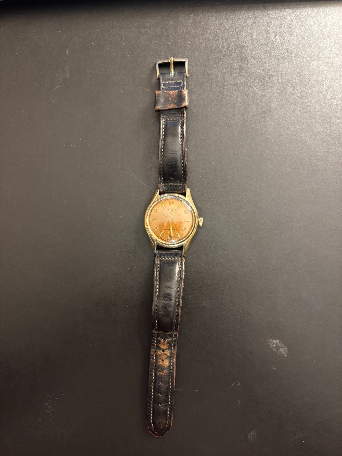 Vintage Benrus Shock Absorber Watch 10K RGP Manual Wind Kreisler Bracelet