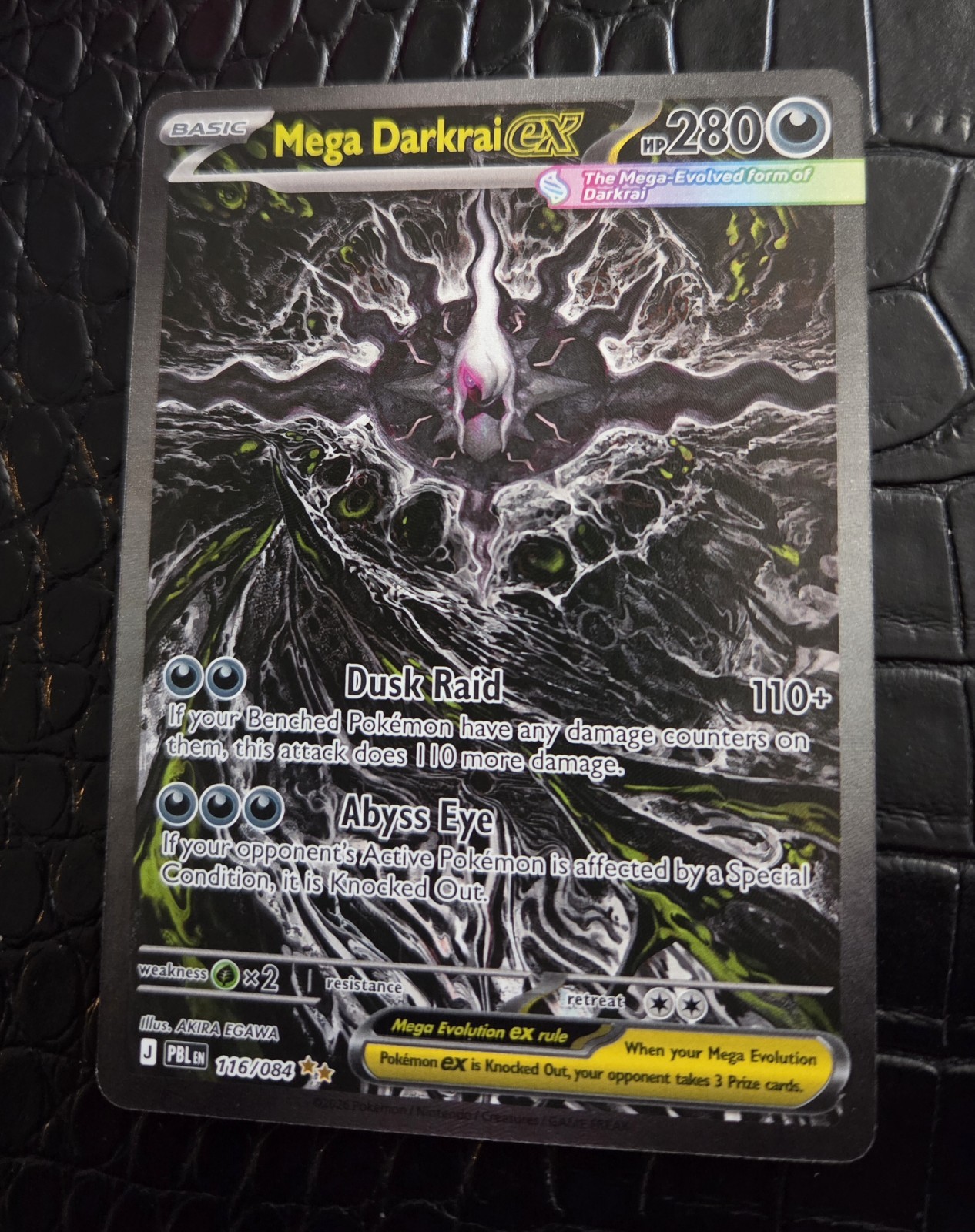 Mega Darkrai ex Special Illustration Rare Pokemon Evolution Pitch Black PBL #116