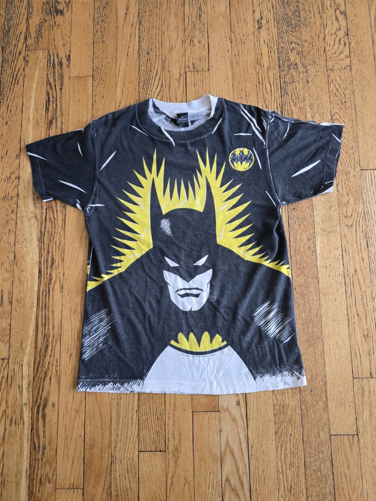 TRUE VINTAGE 1988 BATMAN ALL-OVER PRINT (AOP) T-SHIRT 🔥 Large