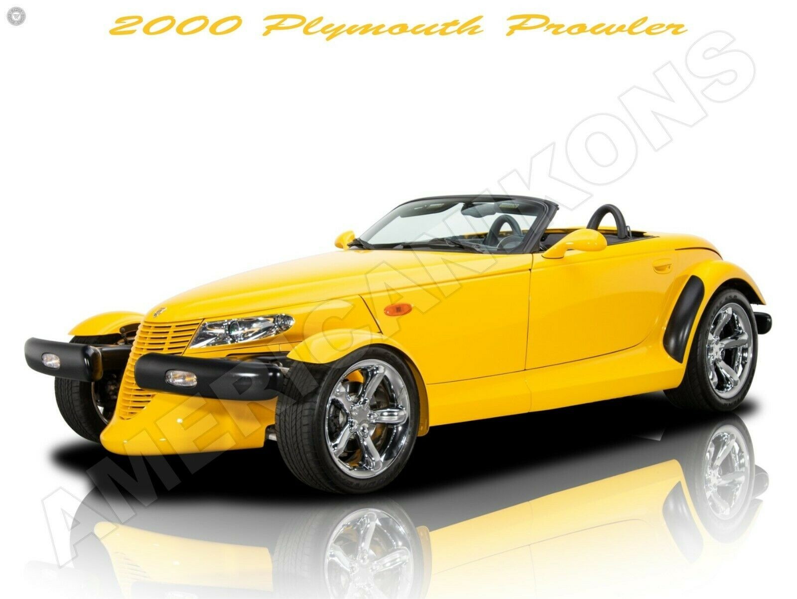 2000 Plymouth Prowler in Yellow NEW Metal Sign: 12x16\