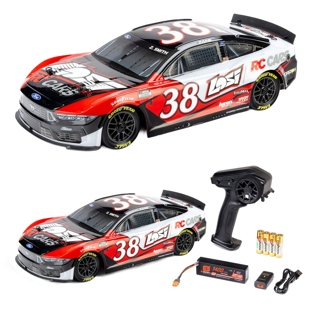 Losi LOS1122638 1/12 NASCAR 2026 Zane Smith #38 Ford Mustang w/Battery/Charger