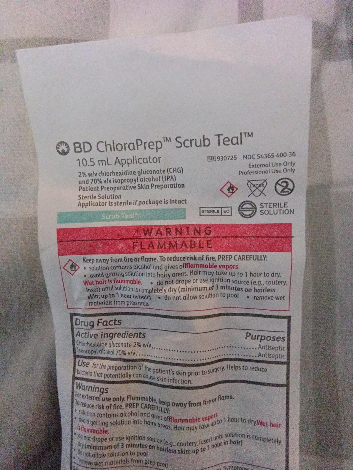 BD 930715 ChloraPrep Teal 10.5mL Applicators Box/20 EXP 3/2029 Brand New
