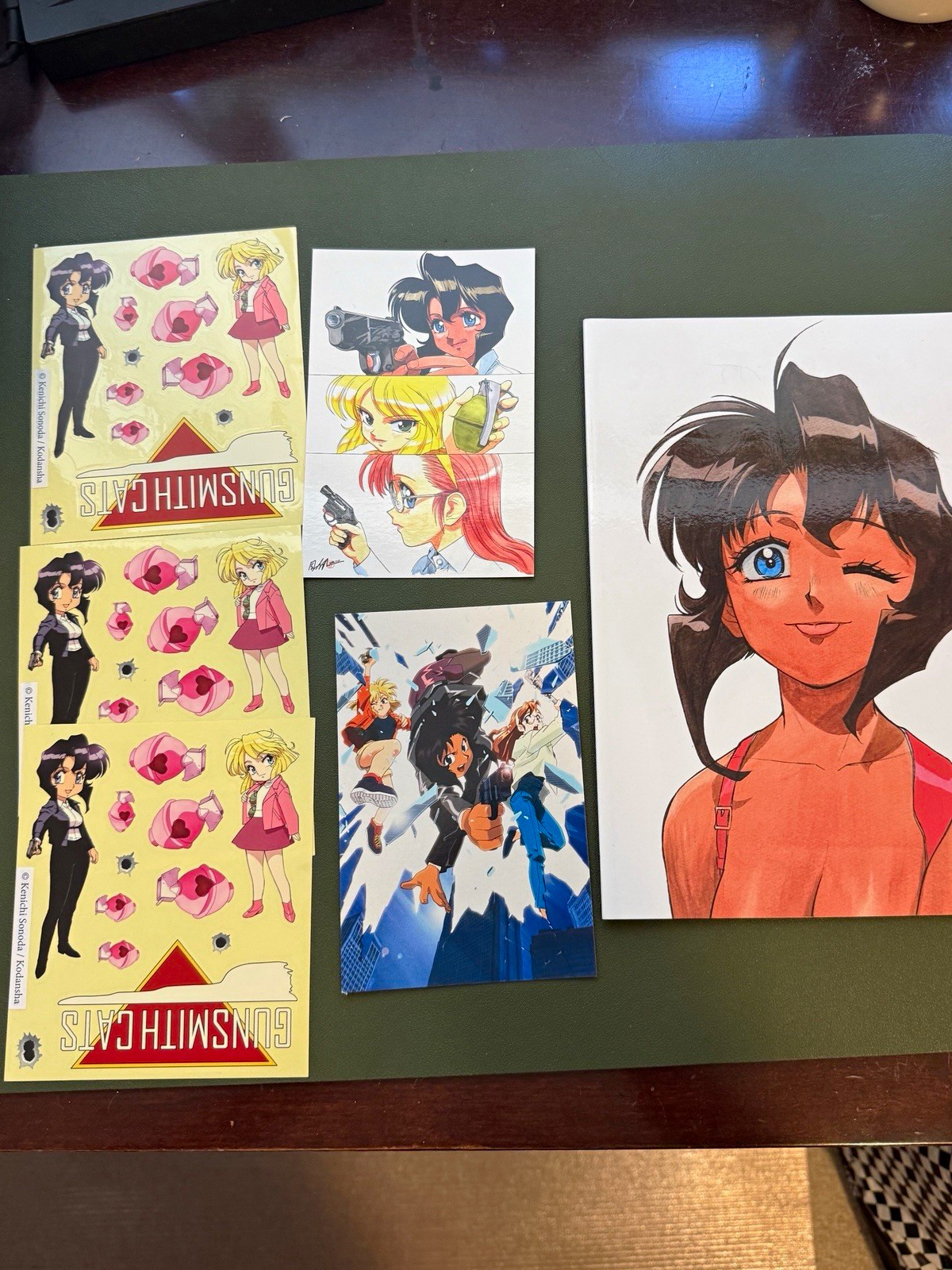 Gunsmith Cats Anime & Manga Kickstarter thin Artbook and sticker set