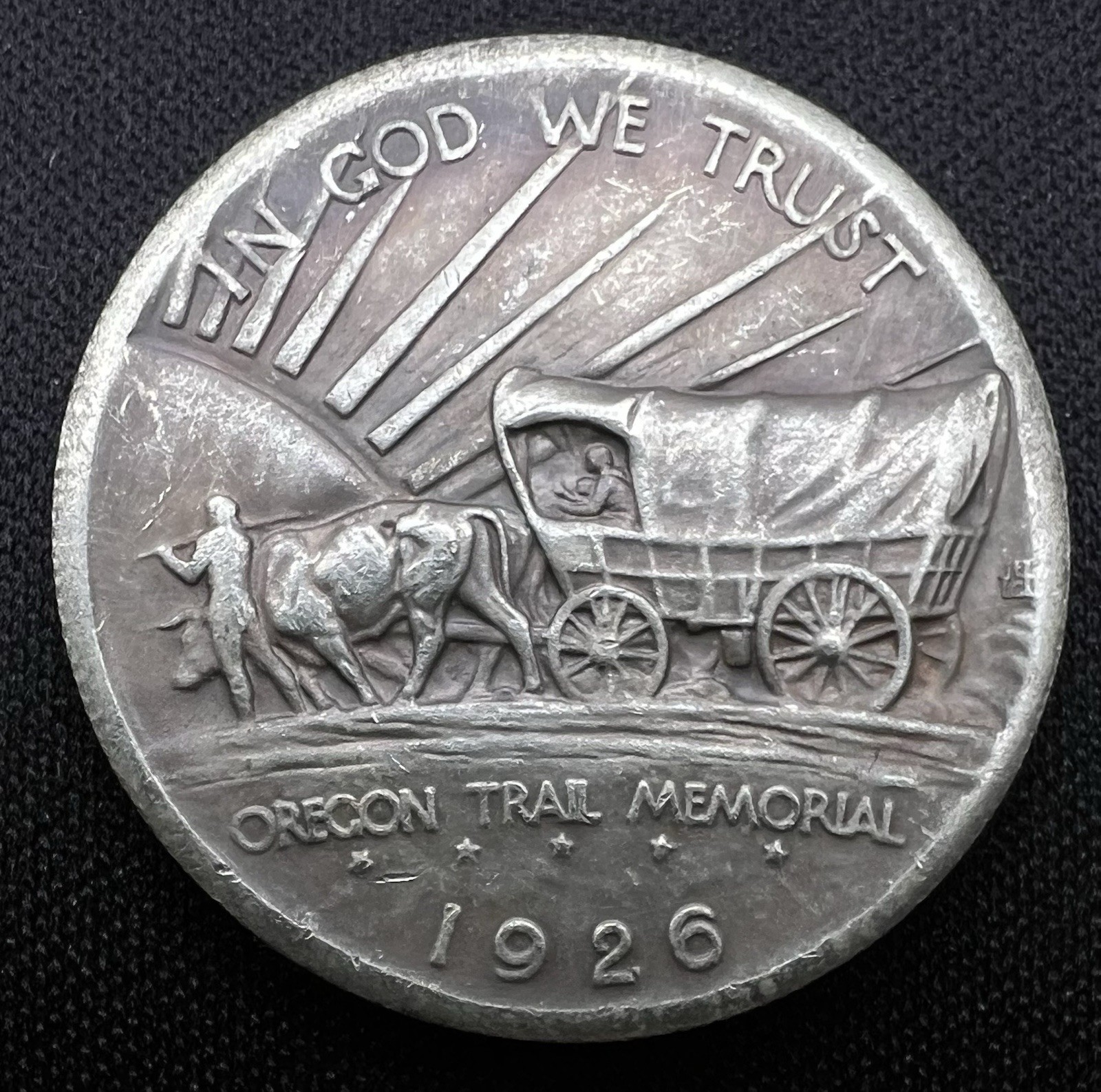 1926 S Oregon Trail Memorial Commemorative Half Dollar XF+ Scarce Silver 50c
