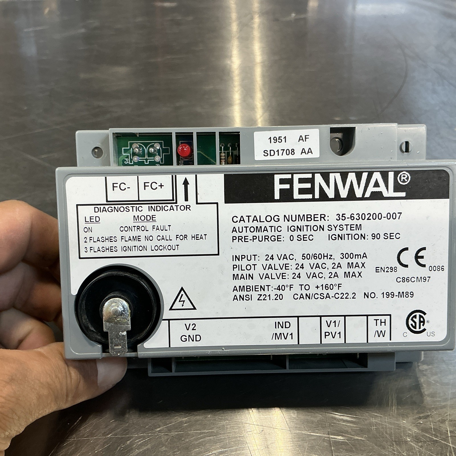 Groen 154059 Ignition Control, 24V, 60HZ, Fenwal Groen 154059 Ignition Control, 24V, 60HZ, Fenwal