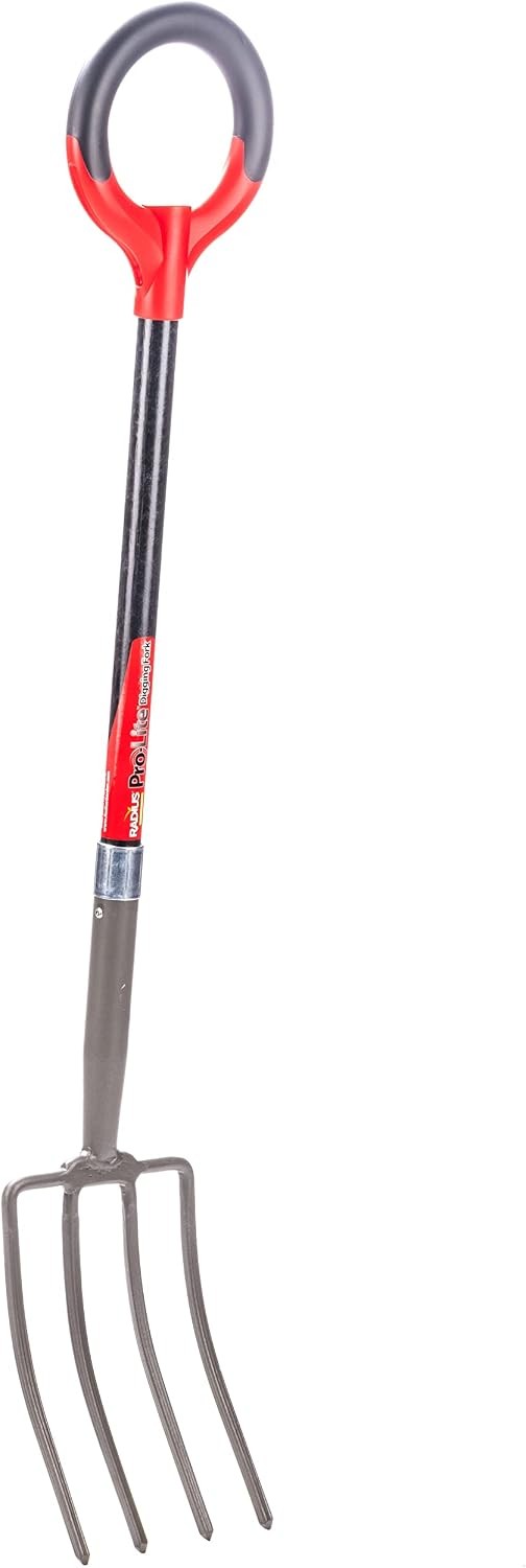 Radius Garden 25311 Pro-Lite Ergonomic Carbon Steel Digging Fork, Red Radius Garden 25311 Pro-Lite Ergonomic Carbon Steel Digging Fork, Red