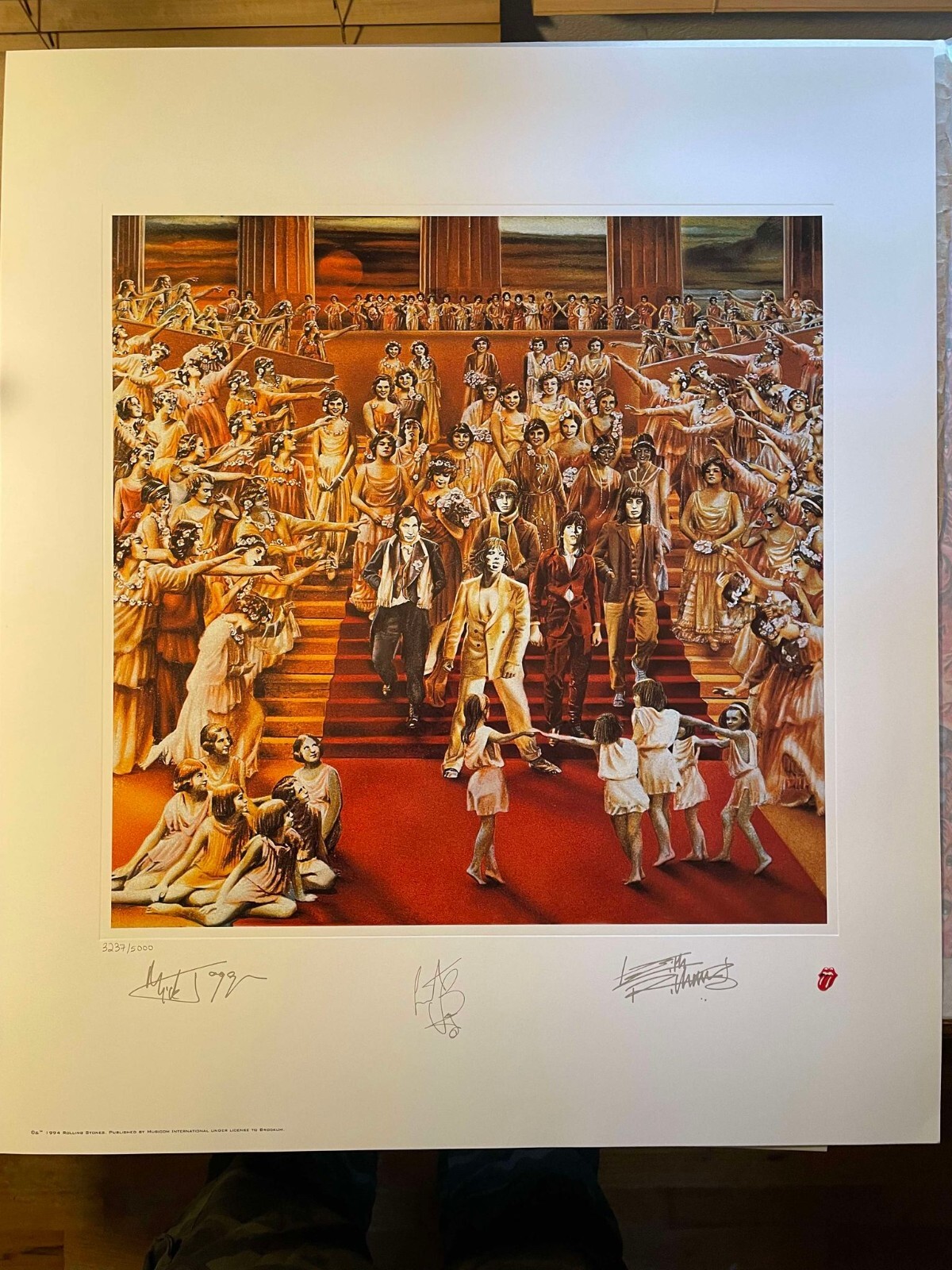 The Rolling Stones Lithograph It's Only Rock and Roll Numbered Official Edition The Rolling Stones Lithograph It's Only Rock and Roll Numbered Official Edition