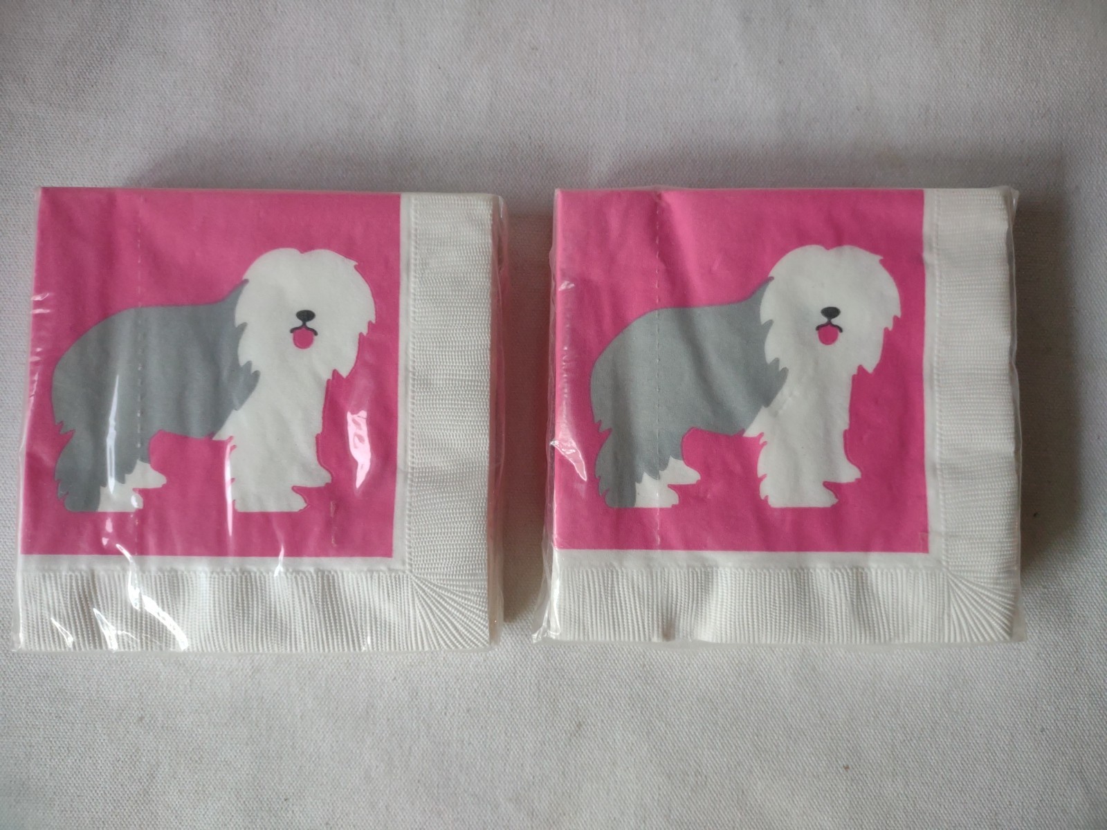 2 Pkgs Vintage 1986 Contempo Bobtail Old English Sheep Dog Napkins Mrs Grossman 2 Pkgs Vintage 1986 Contempo Bobtail Old English Sheep Dog Napkins Mrs Grossman