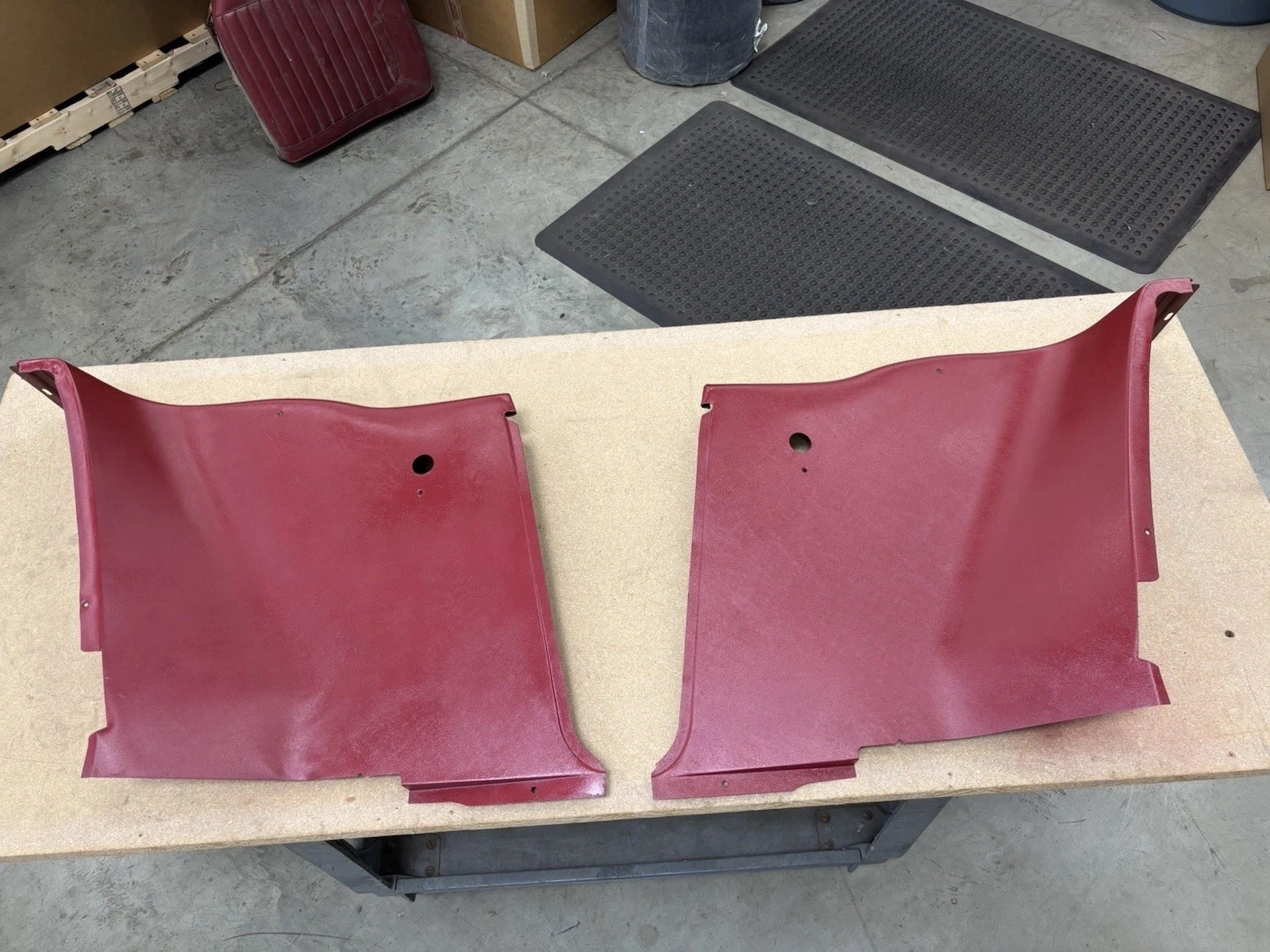 1965-1968 Original Ford Mustang Coupe Rear Quarter Trim Panels 1965-1968 Original Ford Mustang Coupe Rear Quarter Trim Panels