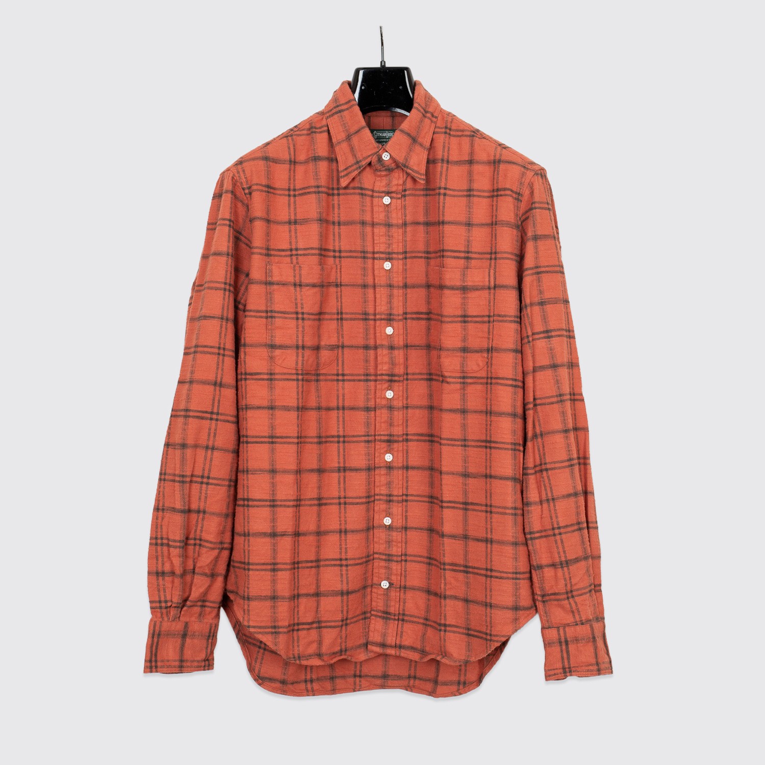 Gitman Vintage Shirt Red Japanese Slubbed Twill Check Camper Flannel Button Down