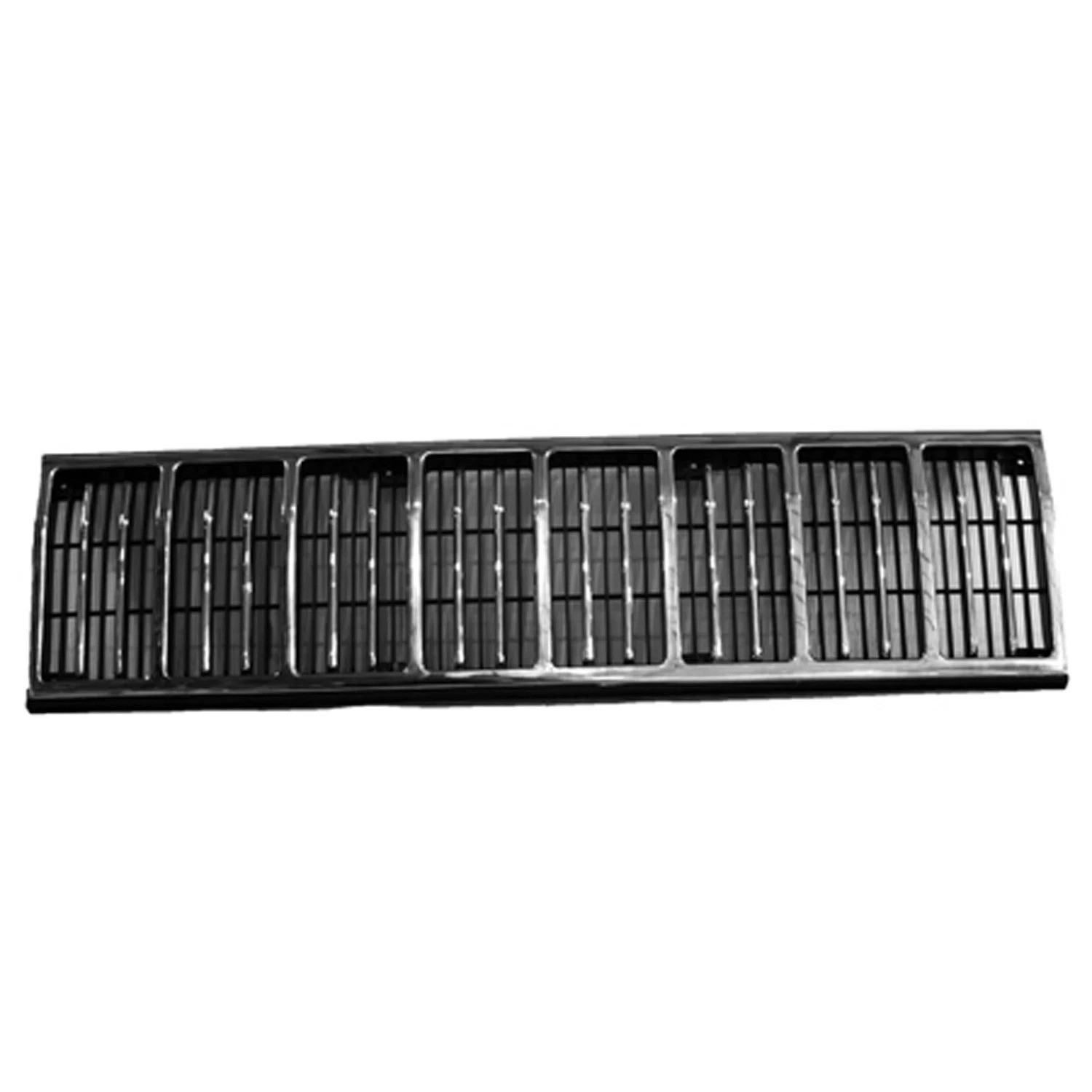 New Front Grille For 1986-1991 Jeep Comanche Cherokee Chrome Shell with Black