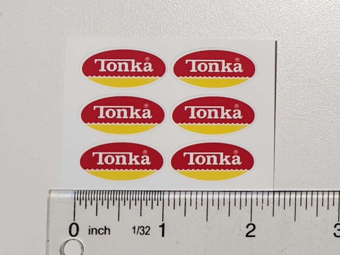 Mini Tonka Logo Sticker 1974 To 1975 For Mini Tonka Vehicles 1 Inch Size