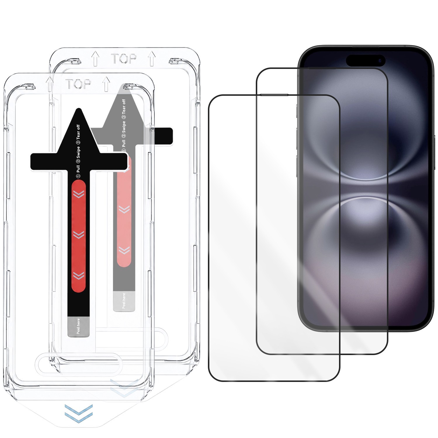 2 Pack iPhone 18 17 16 15 14 13 Pro Max Air Screen Protector GLASS Magic Install