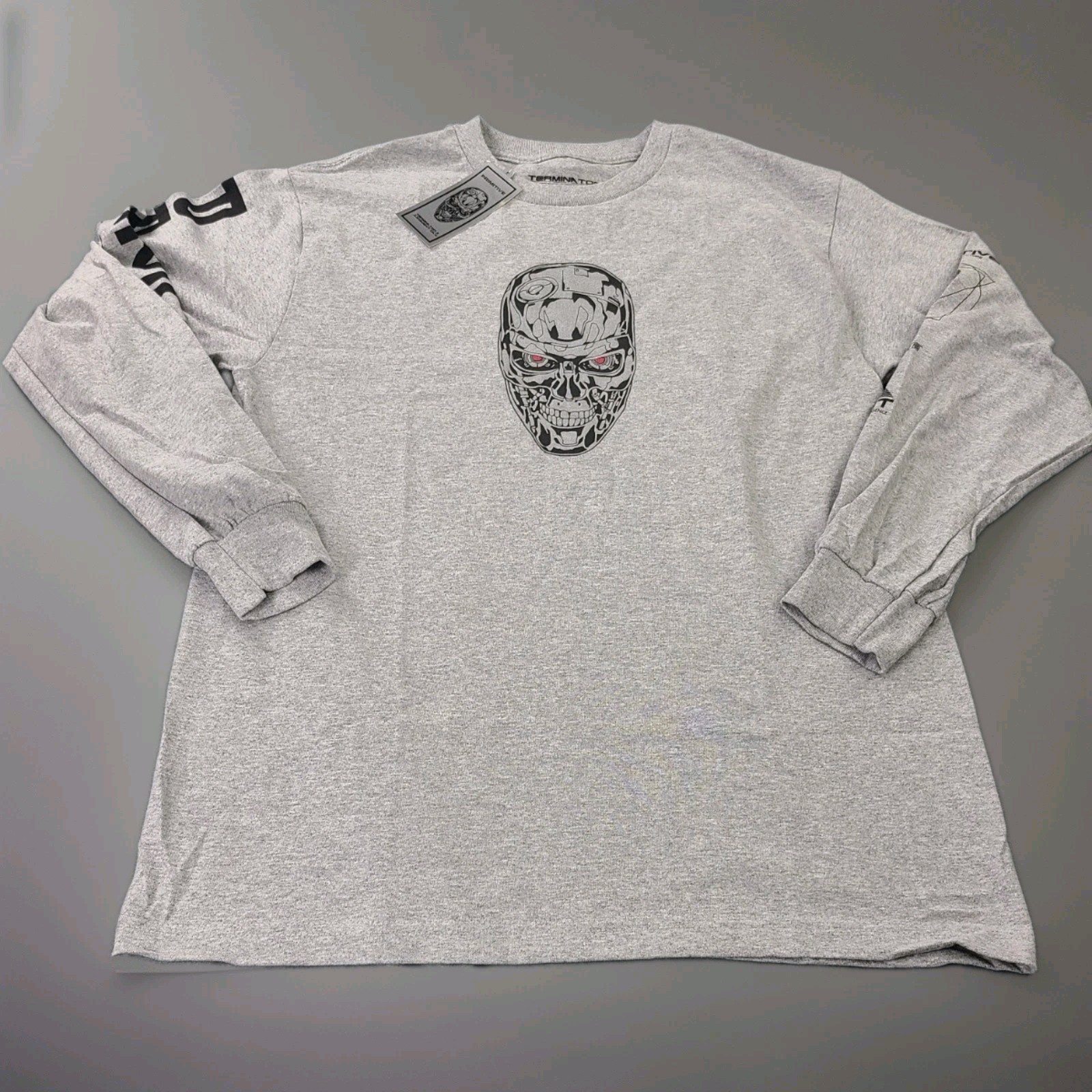 Primitive x Terminator 2 Skynet Shirt Mens Medium Gray Long Sleeve NWT 