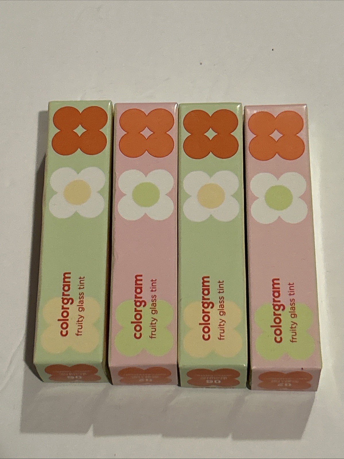 4 Boxes of Colorgram Fruity Glass Tint, Joyful Tomato #06 & Dewy Grapefruit #02