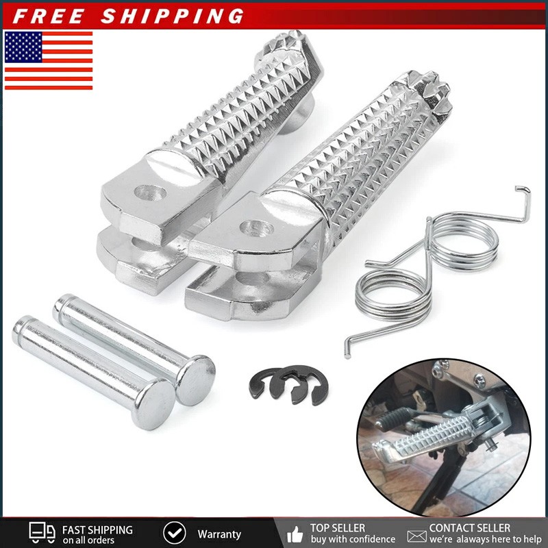 Fits Yamaha YZF R1 R3/R6 FZ07 FZ09 FZ6 Front Foot Peg Rest Footrest Pedal Chrome