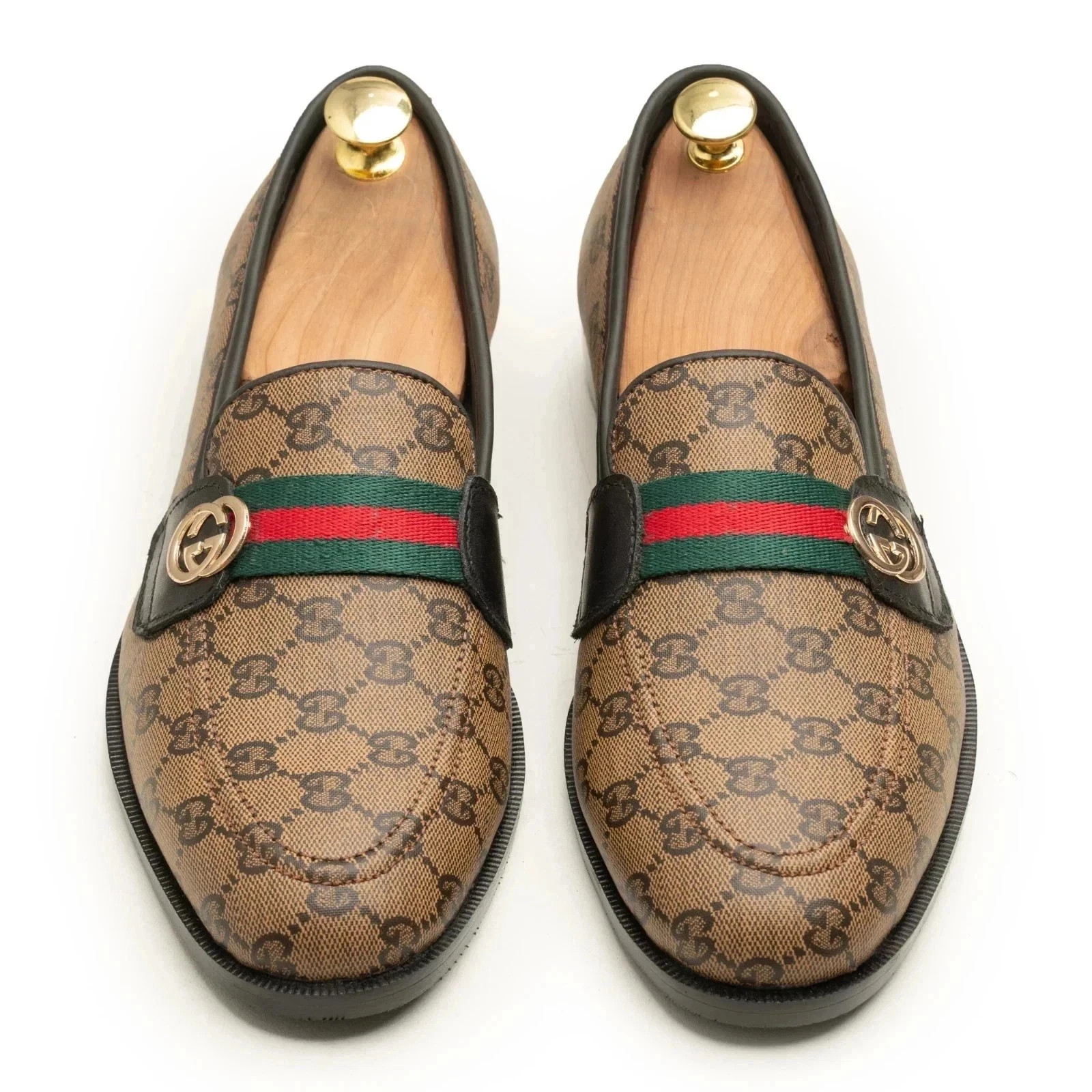 MENS HANDMADE, BROWN LEATHER LOAFERS, SLIP FASHION, SHOES FOR MEN