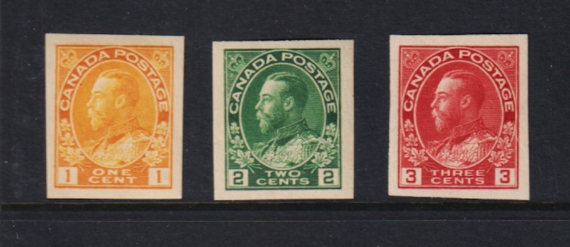 Canada - #136-138 Imperfs, mint, cat. $ 87.50 Canada - #136-138 Imperfs, mint, cat. $ 87.50