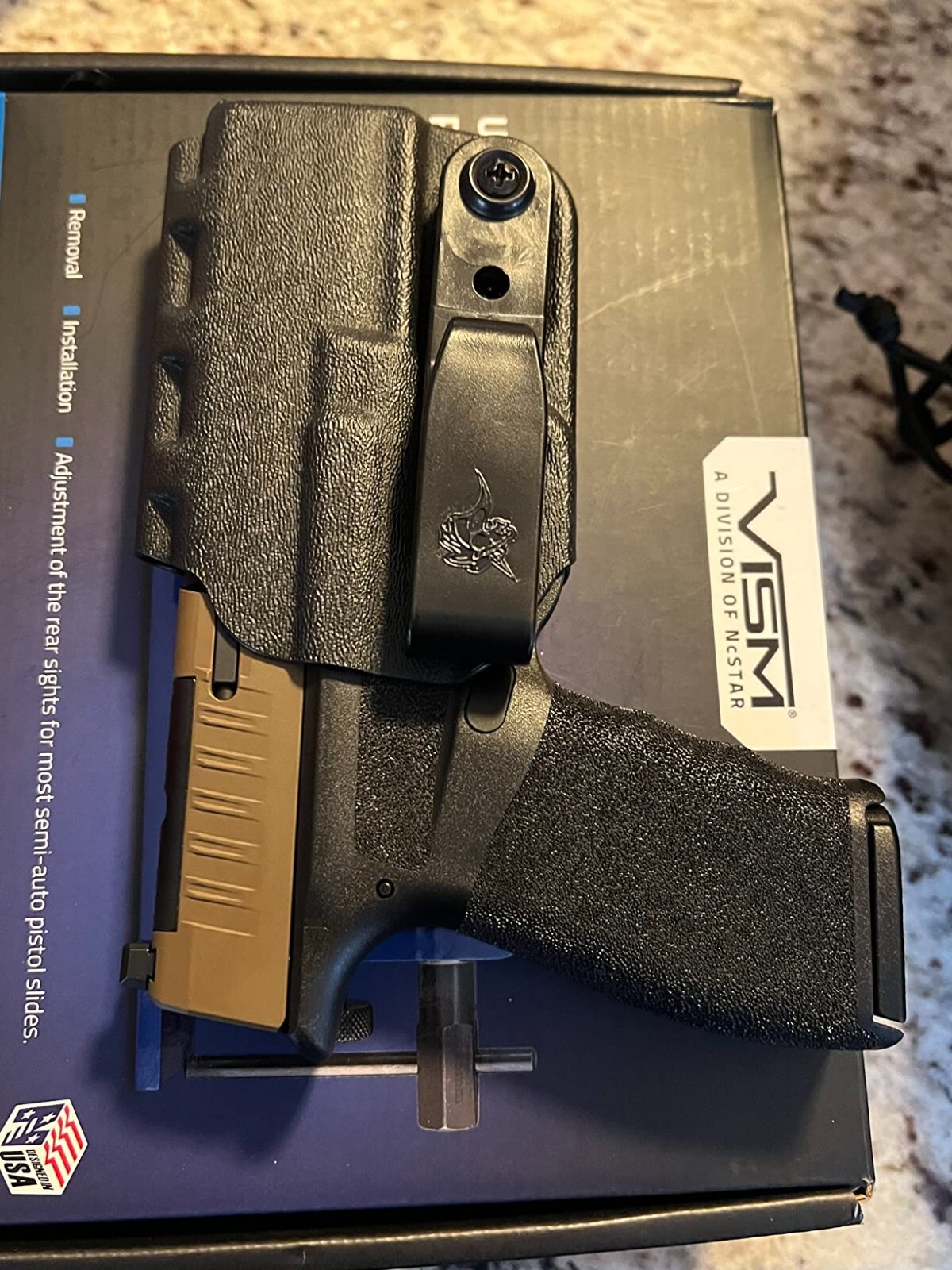 DeSantis Slim-Tuk IWB Holster for Springfield Hellcat Ambidextrous Black Kydex