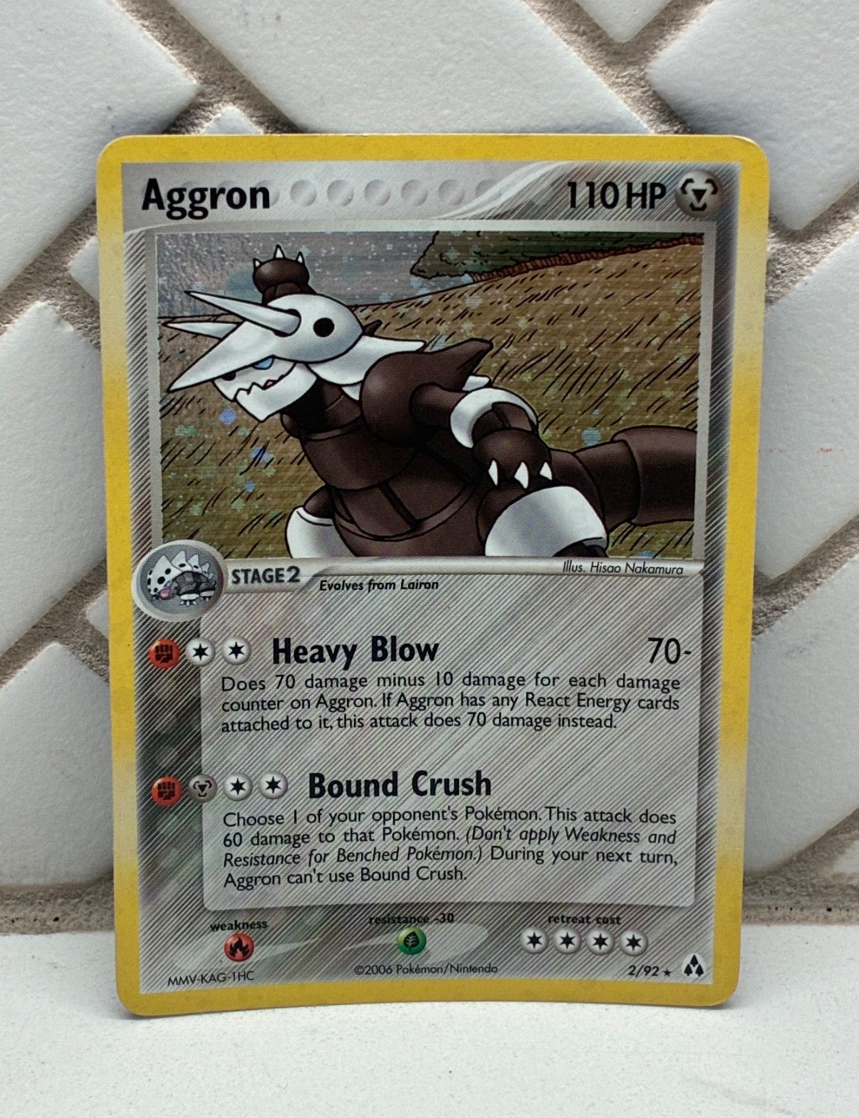 Pokémon TCG Aggron 2/92 Legends Rare Holo LP 2006 Stage 2 110 HP MMV-KAG-1HC