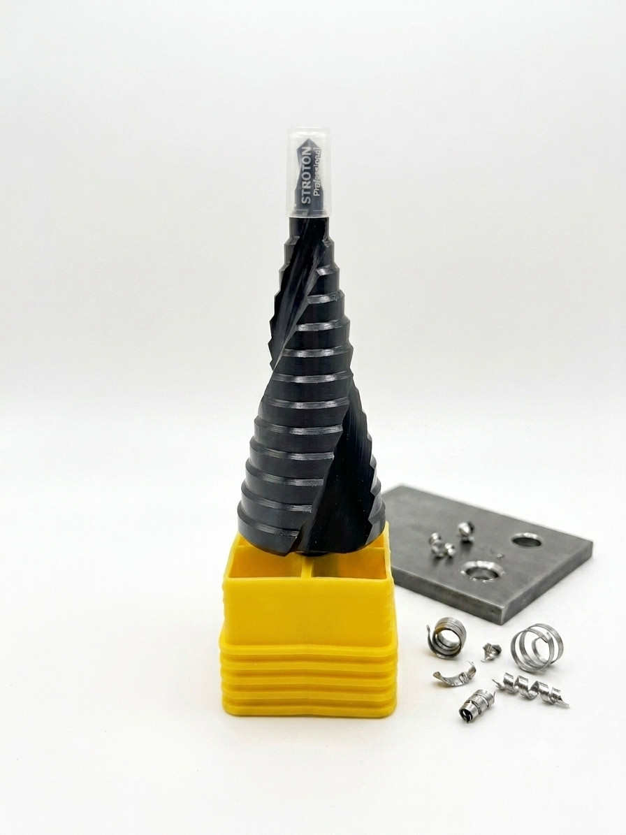 Metric 6% Cobalt Step Drill Bit STROTON 4-32mm 15 Steps Metal Drilling Tool New