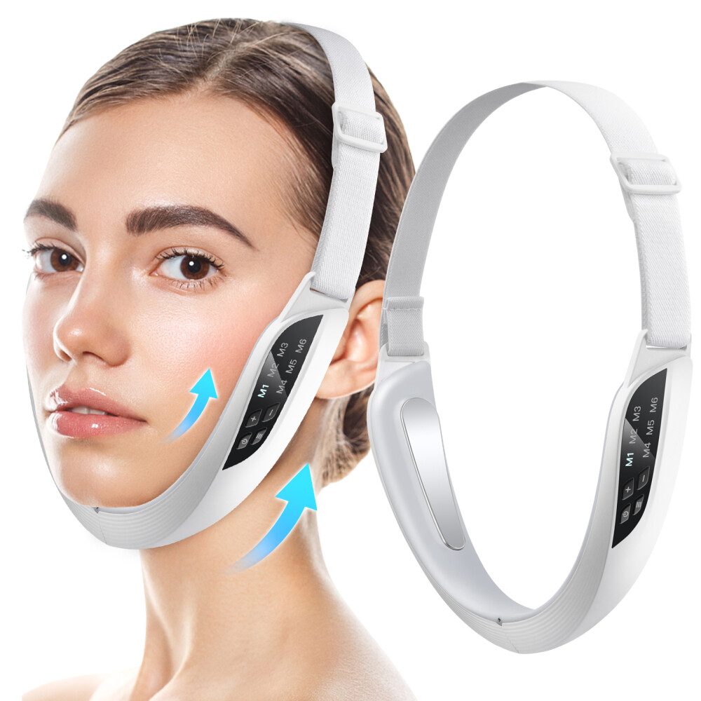 Electric Double Chin Device V-Face Machine with 6 Modes 8 Adjustable Intensities