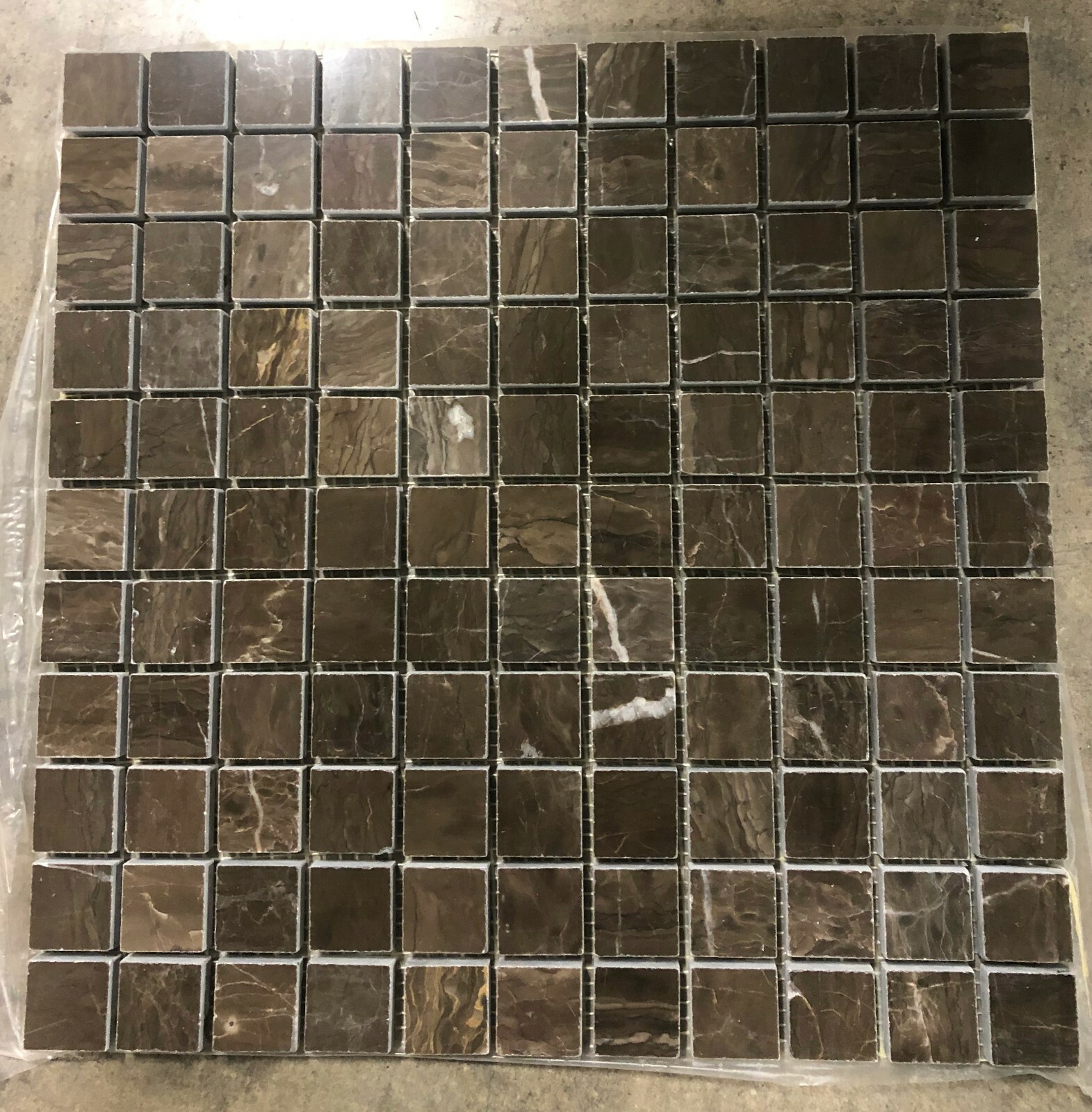 12x12 Brown Marble Mosaic Stone Mosaic Tile Single Tile T-01 12x12 Brown Marble Mosaic Stone Mosaic Tile Single Tile T-01