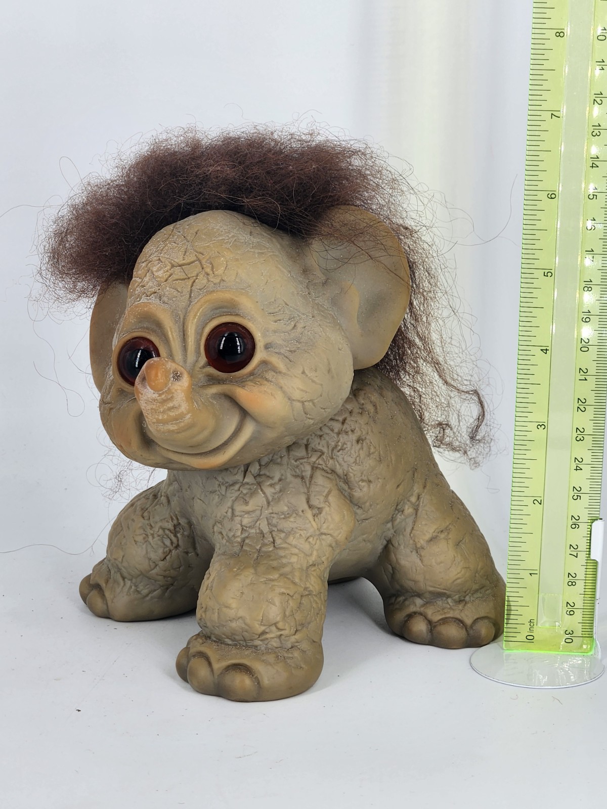 Vintage Dam Things Originals Grey Elephant Troll Doll Rare Glass Eyes 1964 Soft Vintage Dam Things Originals Grey Elephant Troll Doll Rare Glass Eyes 1964 Soft