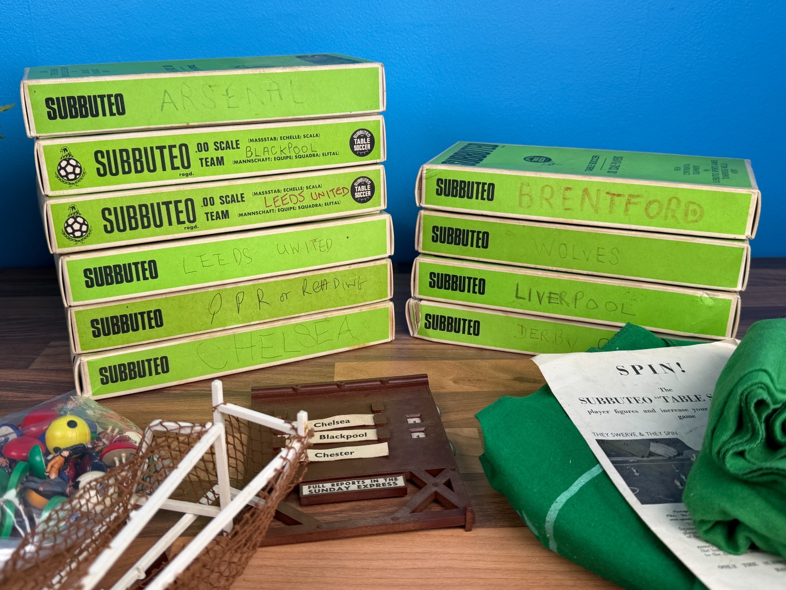 Vintage Subbuteo Table Soccer Job Lot - OO Scale Teams Job Lot