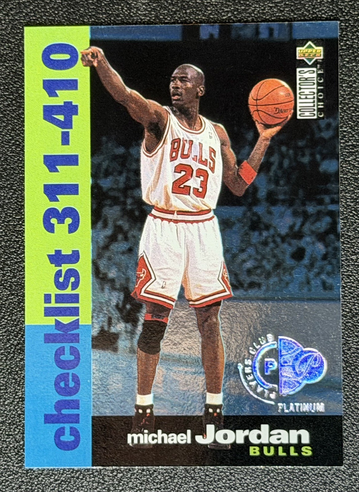 1995-96 Collector’s Choice Michael Jordan #410 Player’s Club PLATINUM Rare MJ