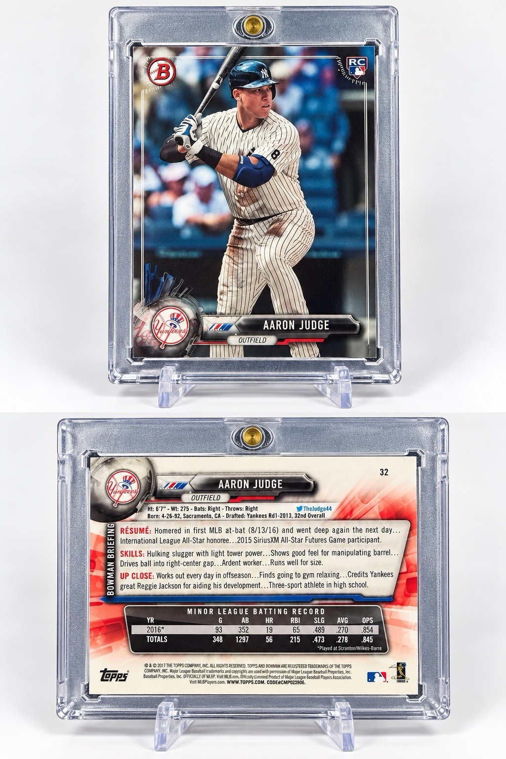 2017 Bowman Aaron Judge #32 (RC) 2017 Bowman Aaron Judge #32 (RC)