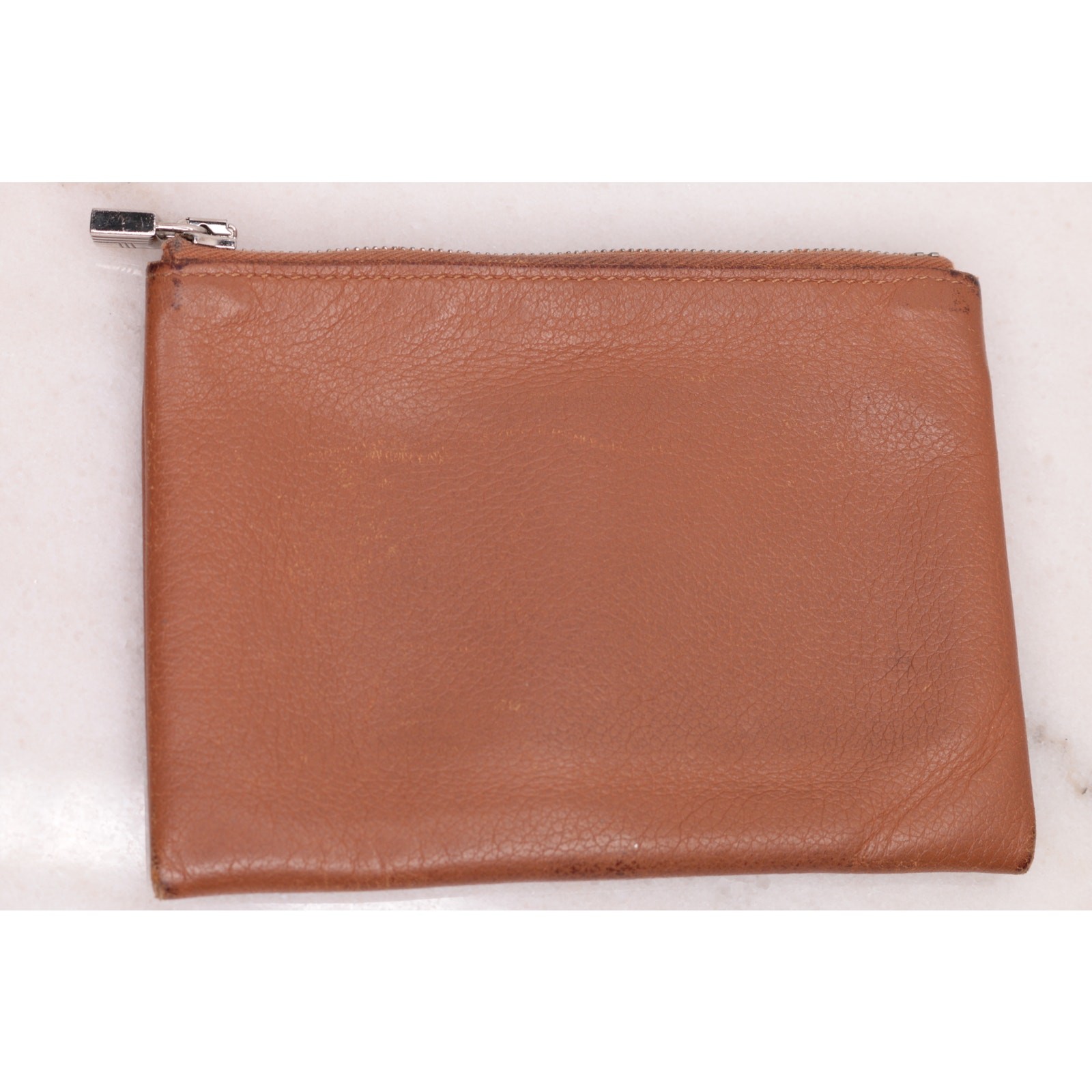 Hermès Atout Leather Zip Pouch Gold Brown Rose Pink Interior Hermès Atout Leather Zip Pouch Gold Brown Rose Pink Interior