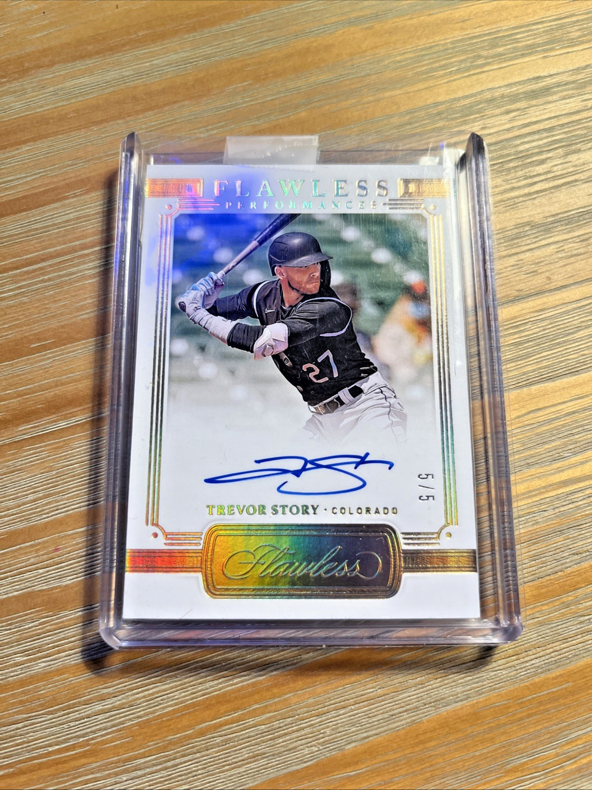 2021 Panini Flawless Performance AUTO #FP-TS ~ TREVOR STORY ~ GEM - 5/5 Gold Ref