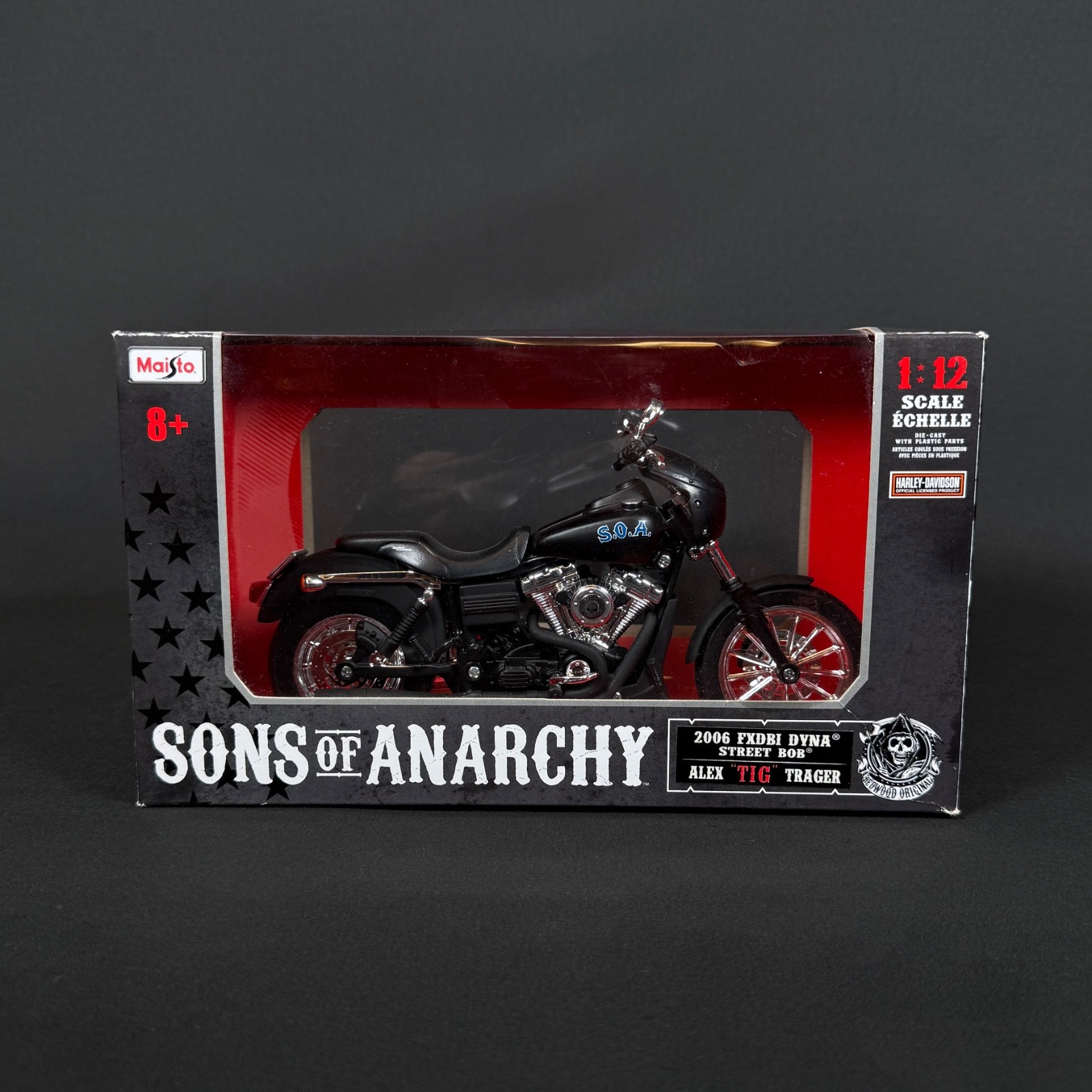 Maisto Harley-Davidson Sons Anarchy Alex “TIG” Trager 2006 FXDBI Dyna Street Bob Maisto Harley-Davidson Sons Anarchy Alex “TIG” Trager 2006 FXDBI Dyna Street Bob
