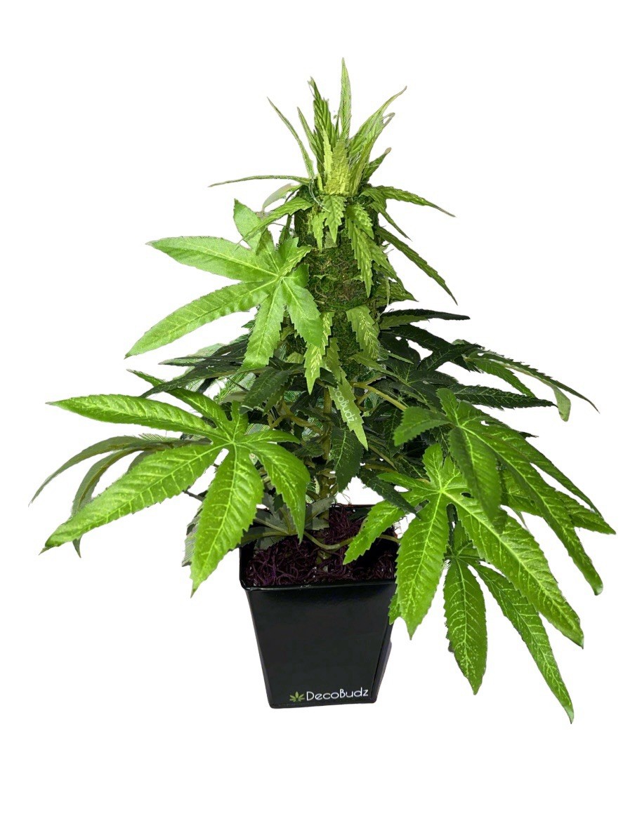 Realistic Faux Hemp Plant Decorative Artificial Greenery Home Office Display